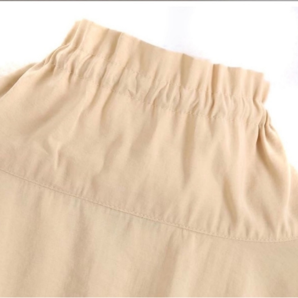 NWT 𝅺ZARA Vanilla Tan Flow Cropped Drawstring Jacket Sz XXL XL - Picture 9 of 13